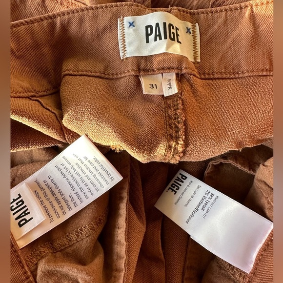 Anthropologie Paige Carly cropped drawstring pants RUST COLOR sz 31 - Picture 7 of 11
